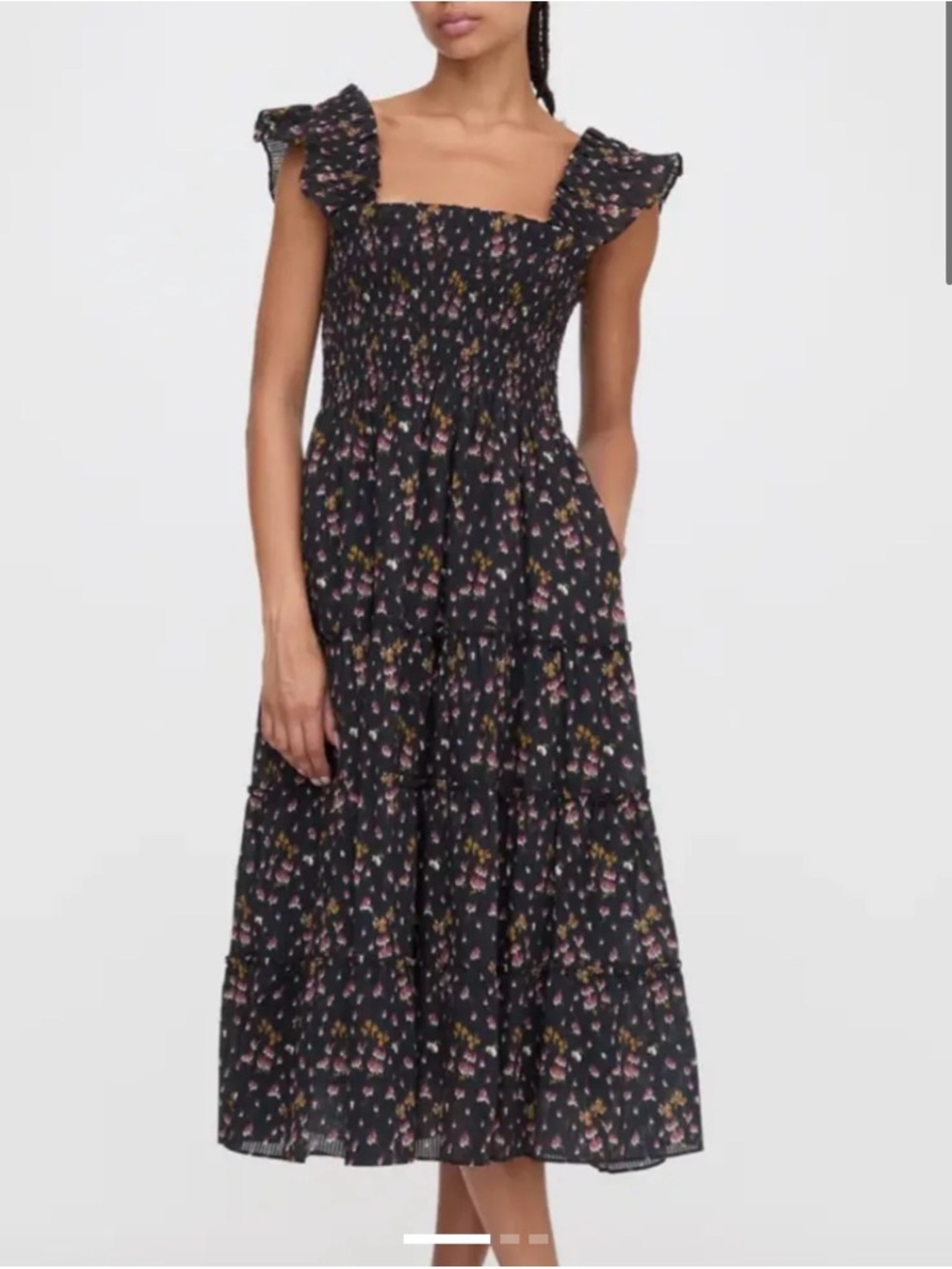 Hill House Floral Lucky Charm Smocked Midi Dress